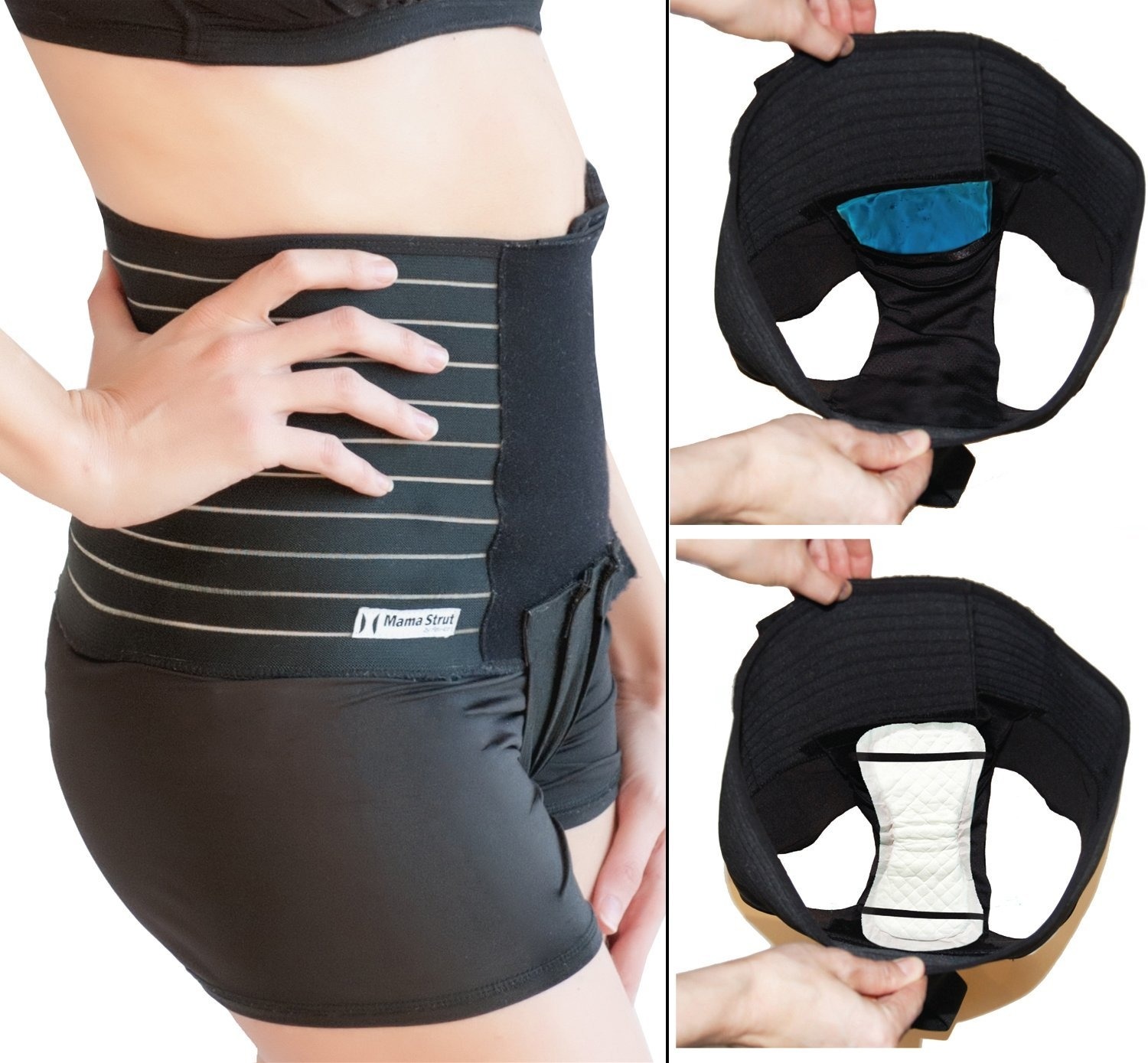 Mama Strut Postpartum Support Pelvic Binder with Ice/Heat Therapy