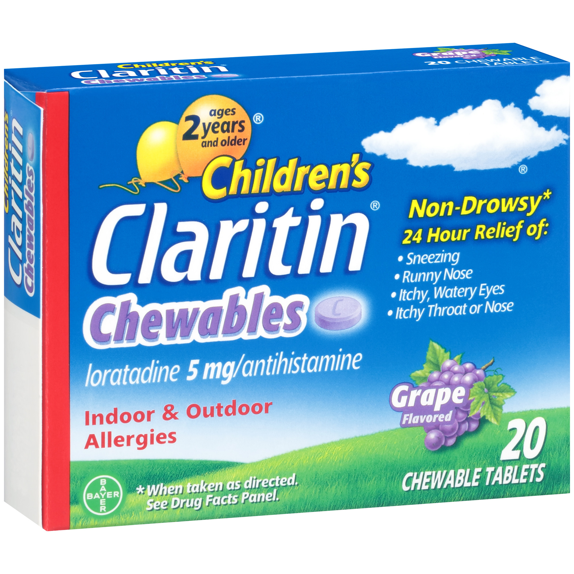 Children's Claritin Chewables, Grape Flavor, 20 ea