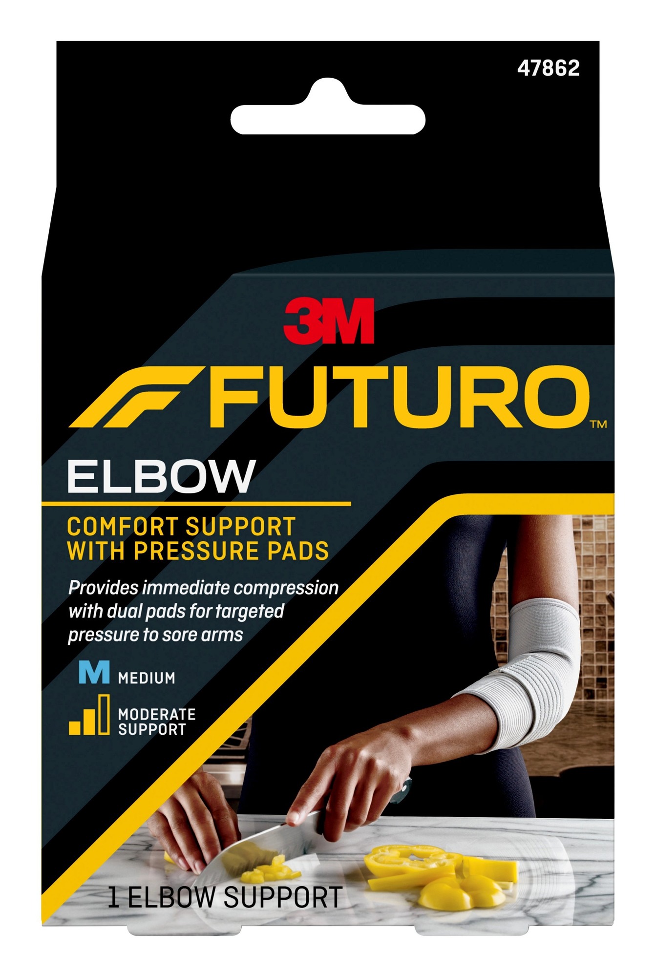 FUTURO Elbow Support with Pressure Pads, Medium