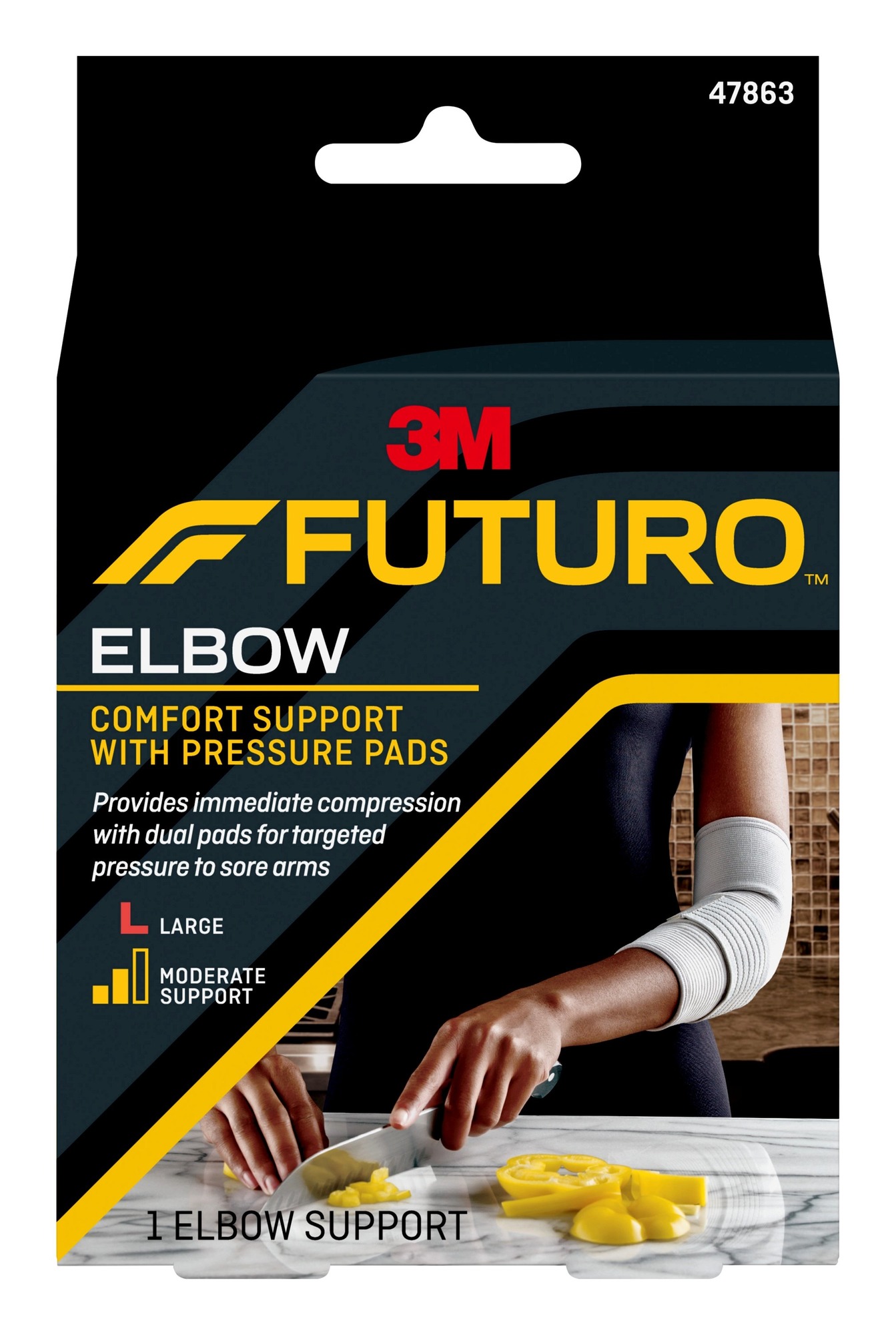 FUTURO Elbow Support with Pressure Pads, Large