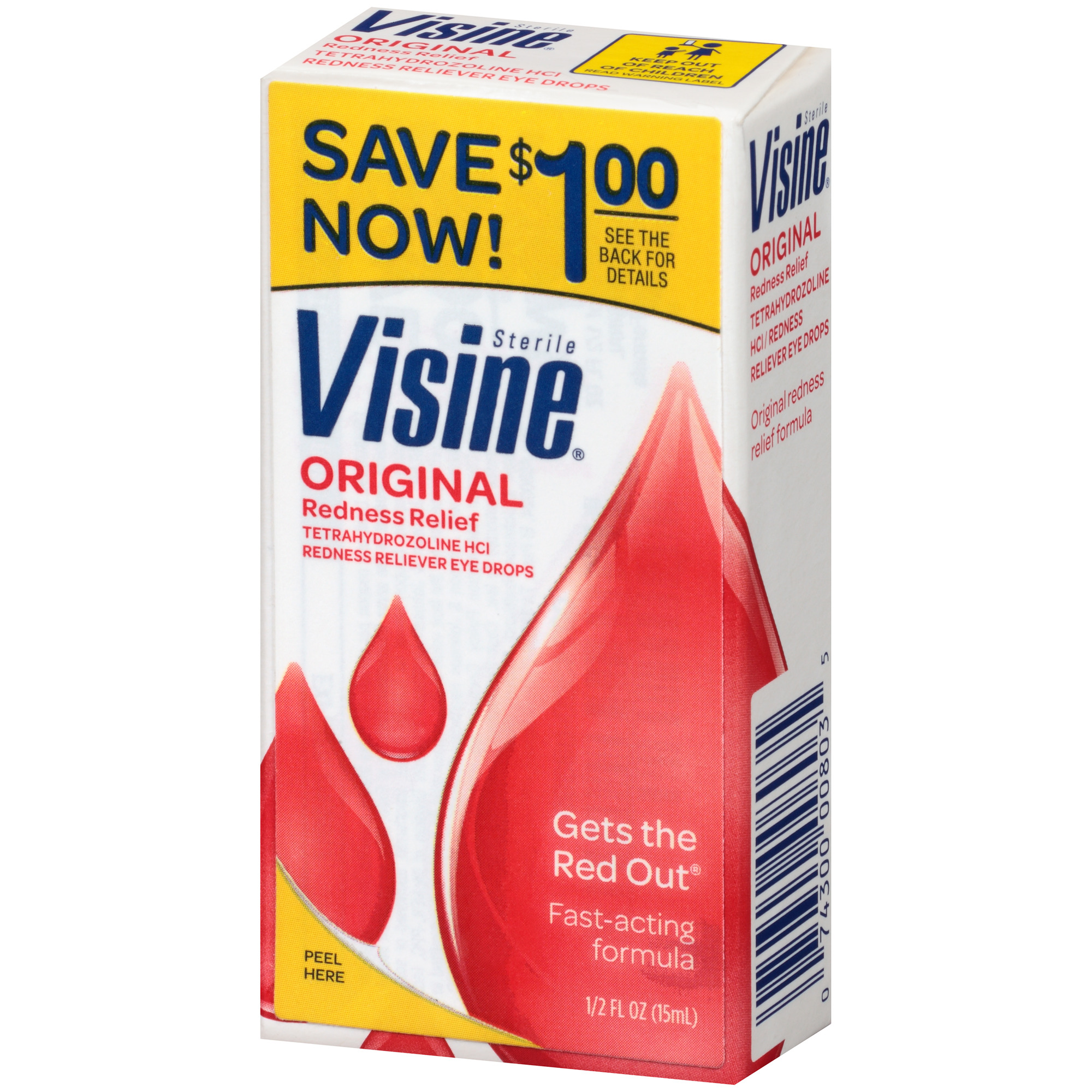 Visine Original Redness Reliever Eye Drops 50 Fl Oz 4623