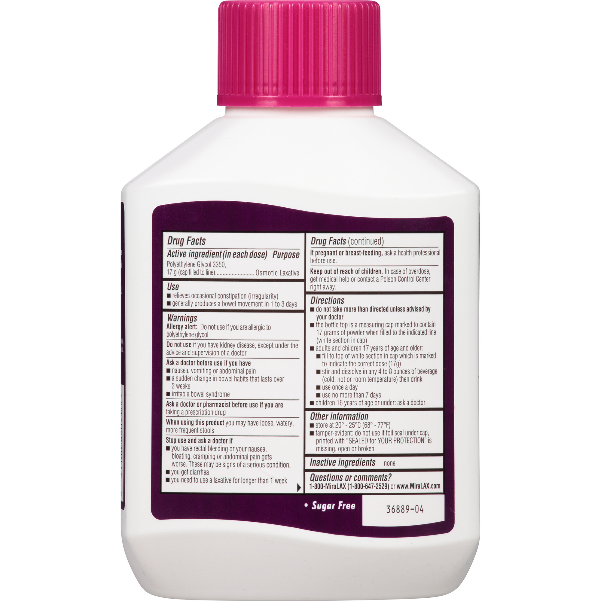 MiraLAX Laxative, Powder for Solution, 17.9 oz