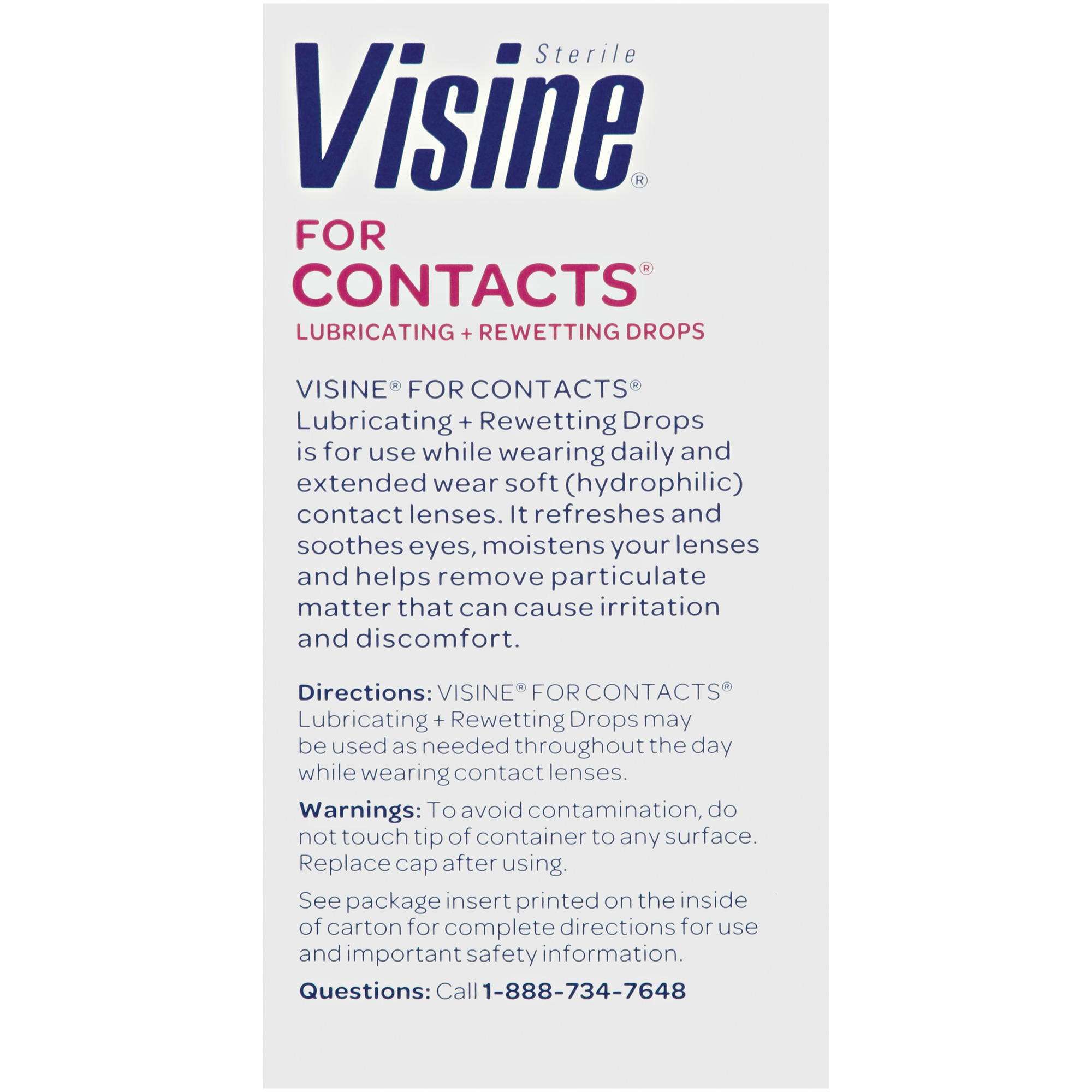 Visine For Contacts Rewetting Drops, .5 oz