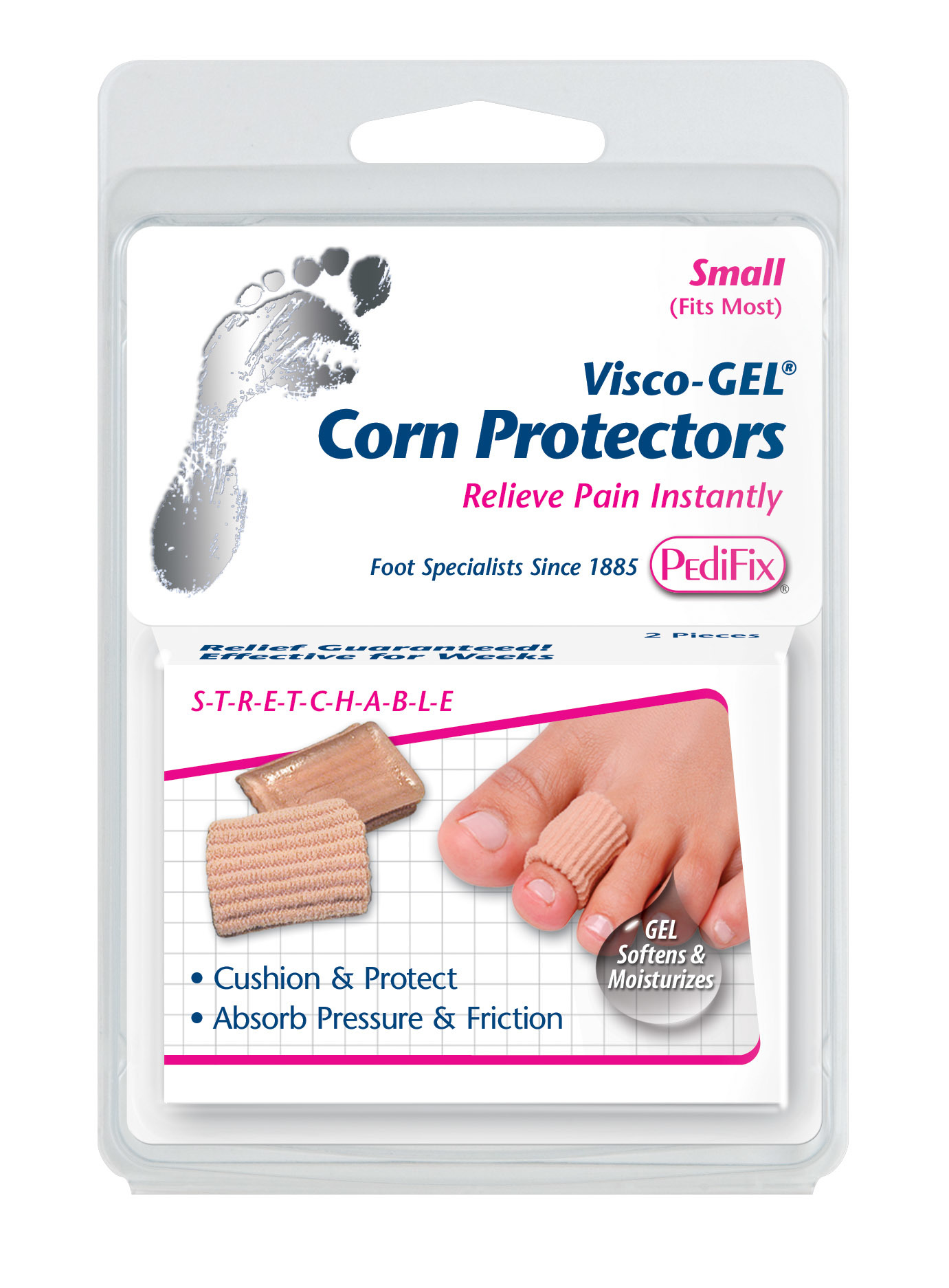 Pedifix Visco Gel Corn Protectors Large 2 Pk