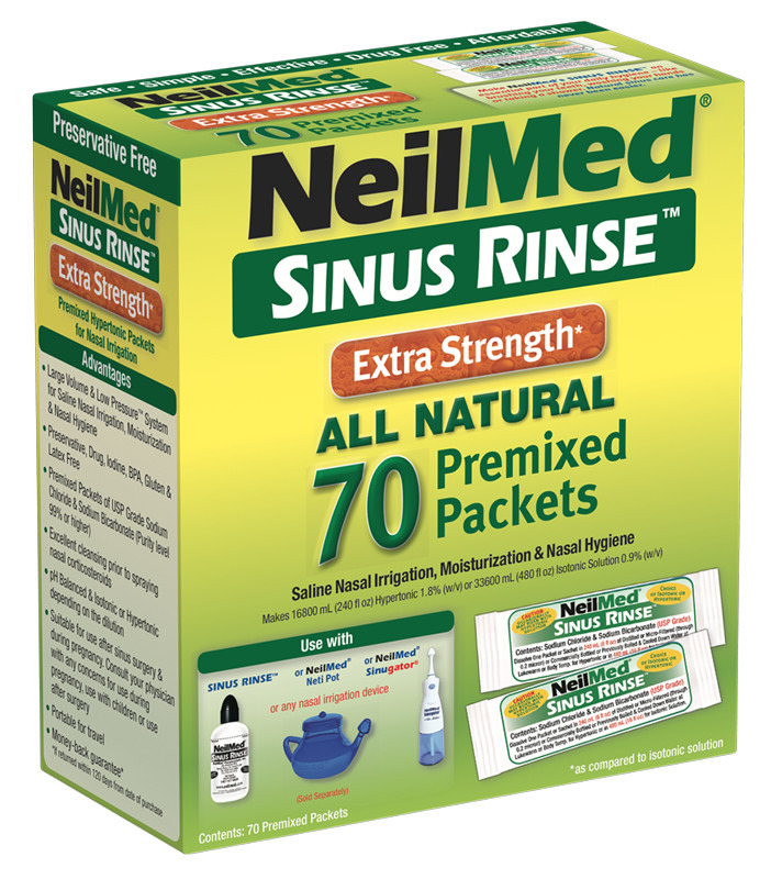 NeilMed Sinus Rinse Hypertonic Packets For Soothing Saline Nasal Rinse