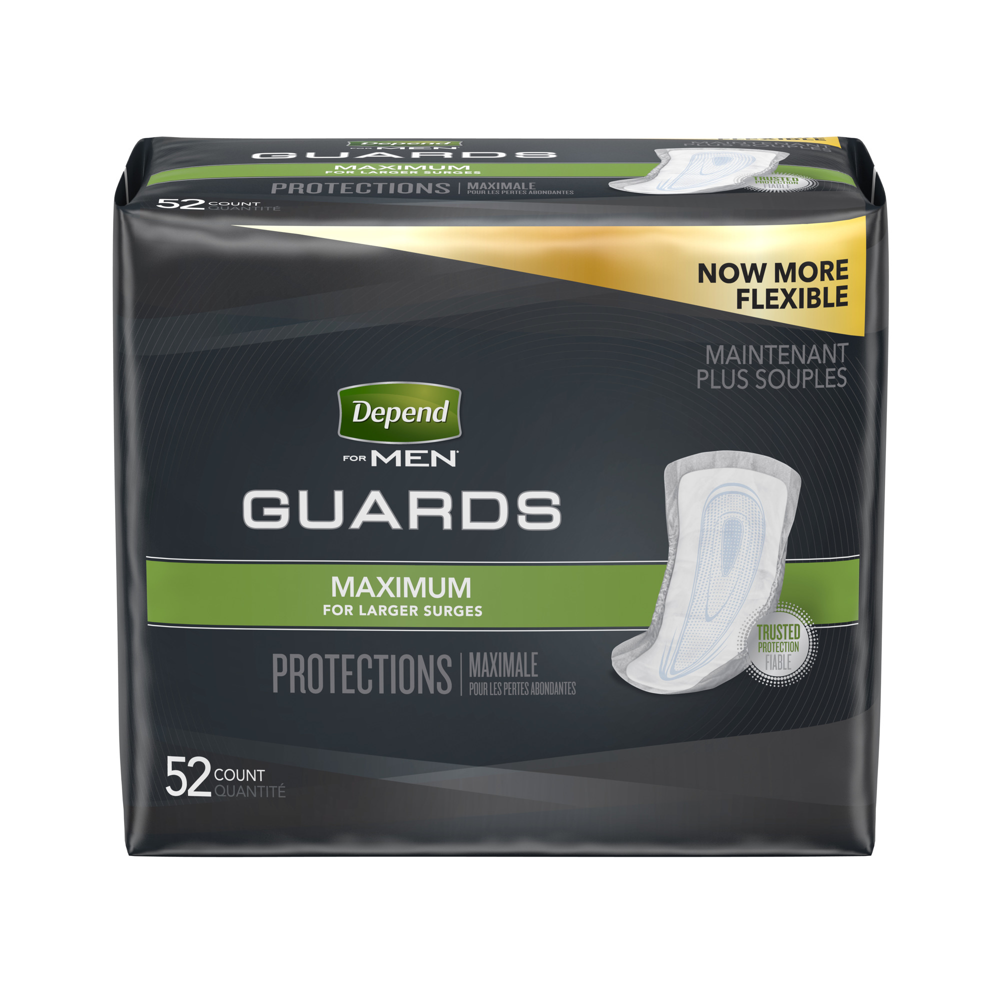 Depend Incontinence Guards for Men, Maximum Absorbency, 52 ea (2 pack ...