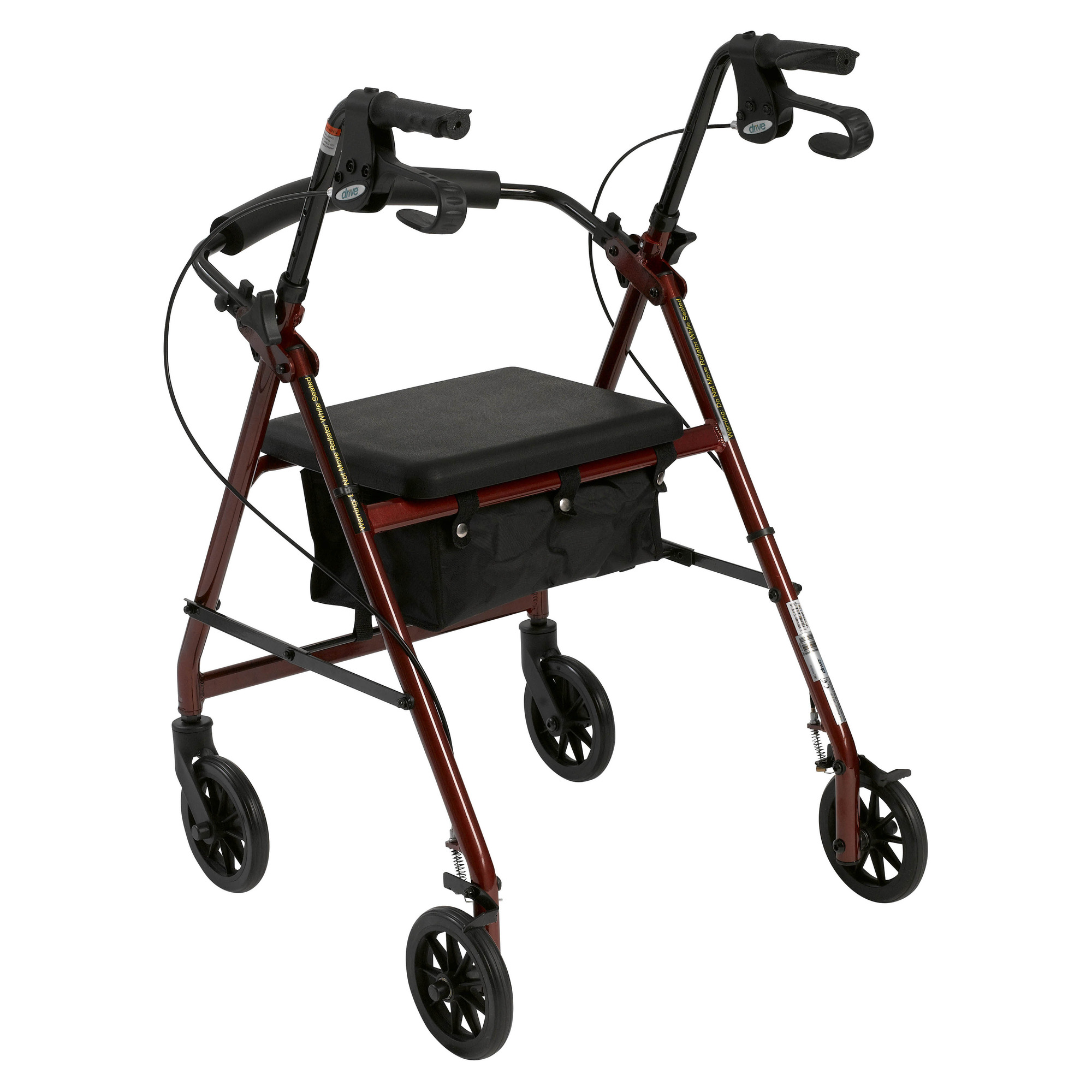 Drive Aluminum Rollator with Fold Up and Removable Back Support, 6