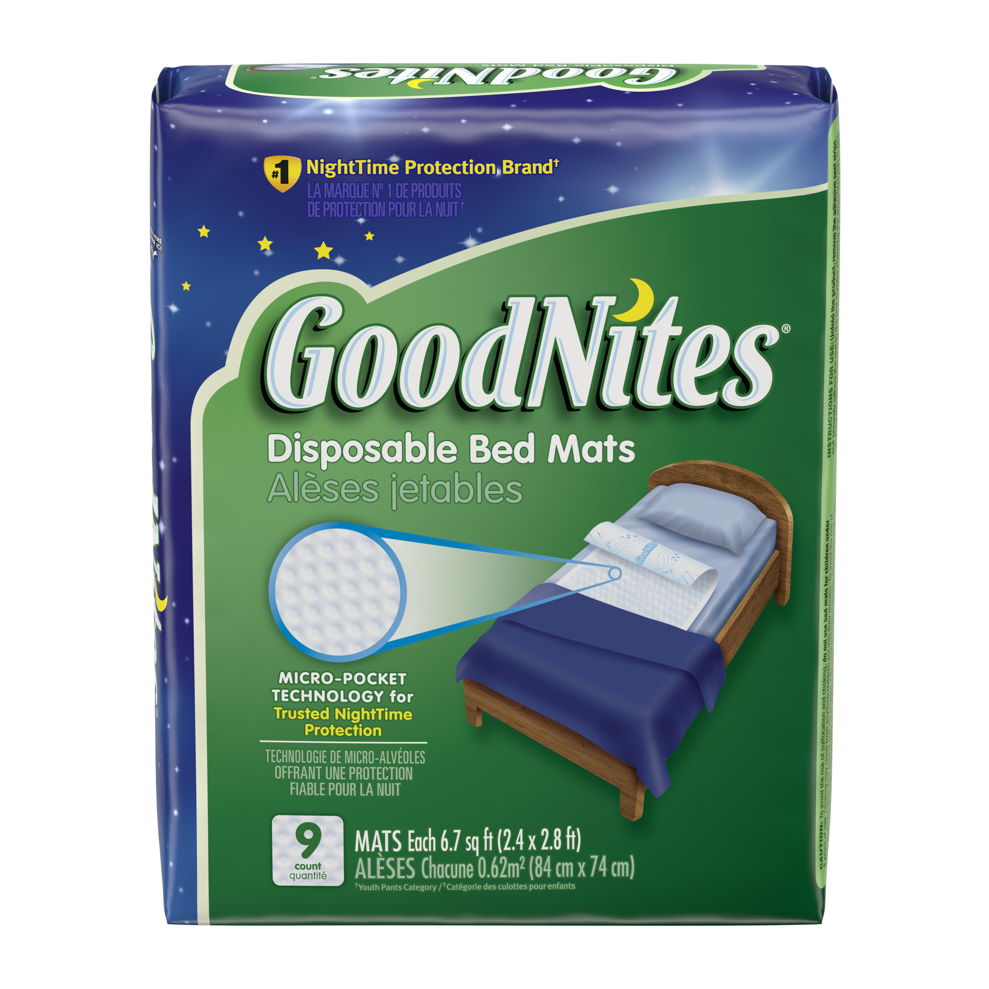 GoodNites Disposable Bed Mats, 9 ea (Pack of 4) | FSAstore.com