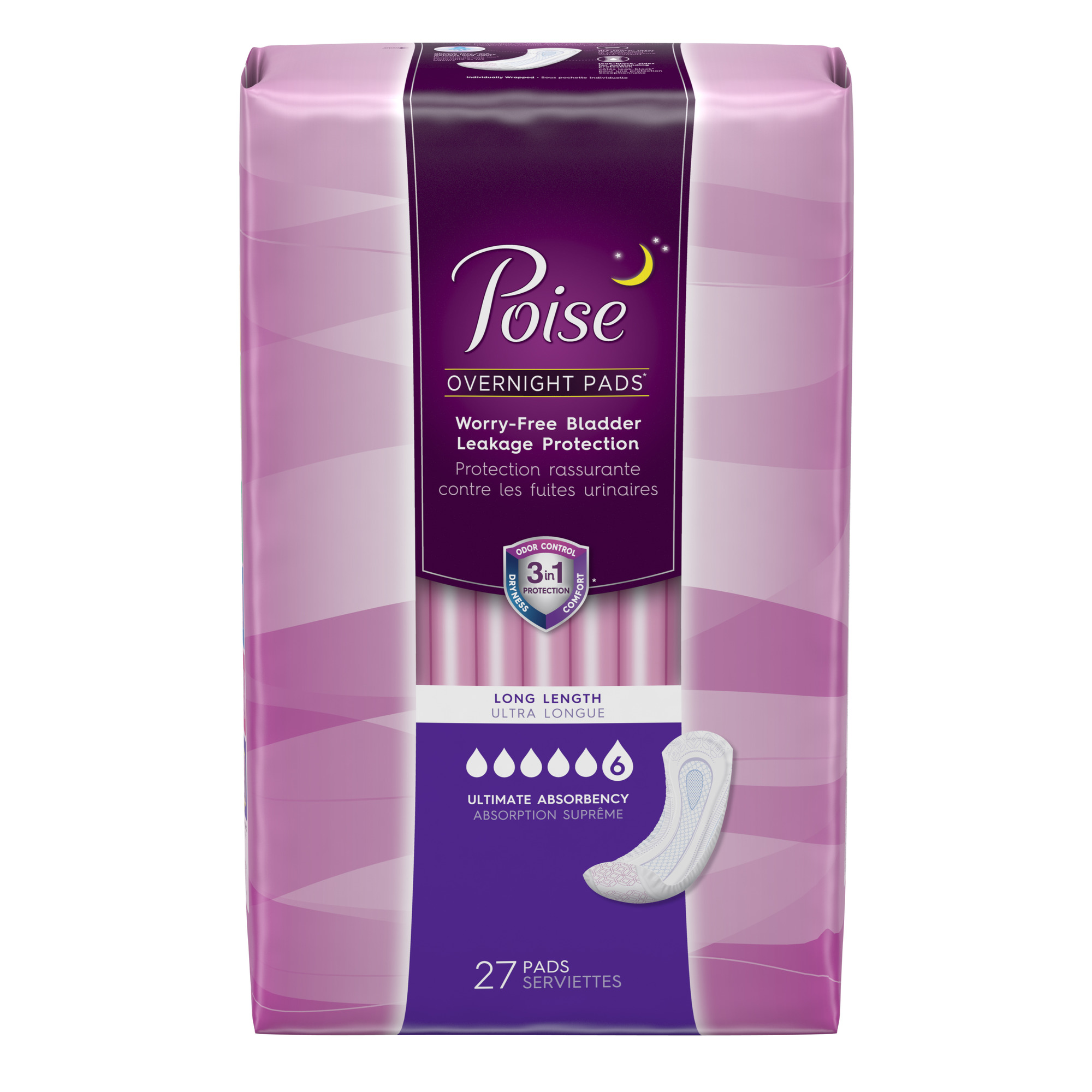 Poise Pads Ultimate Long 27 Ea Pack Of 4 FSAstore Com   291561 