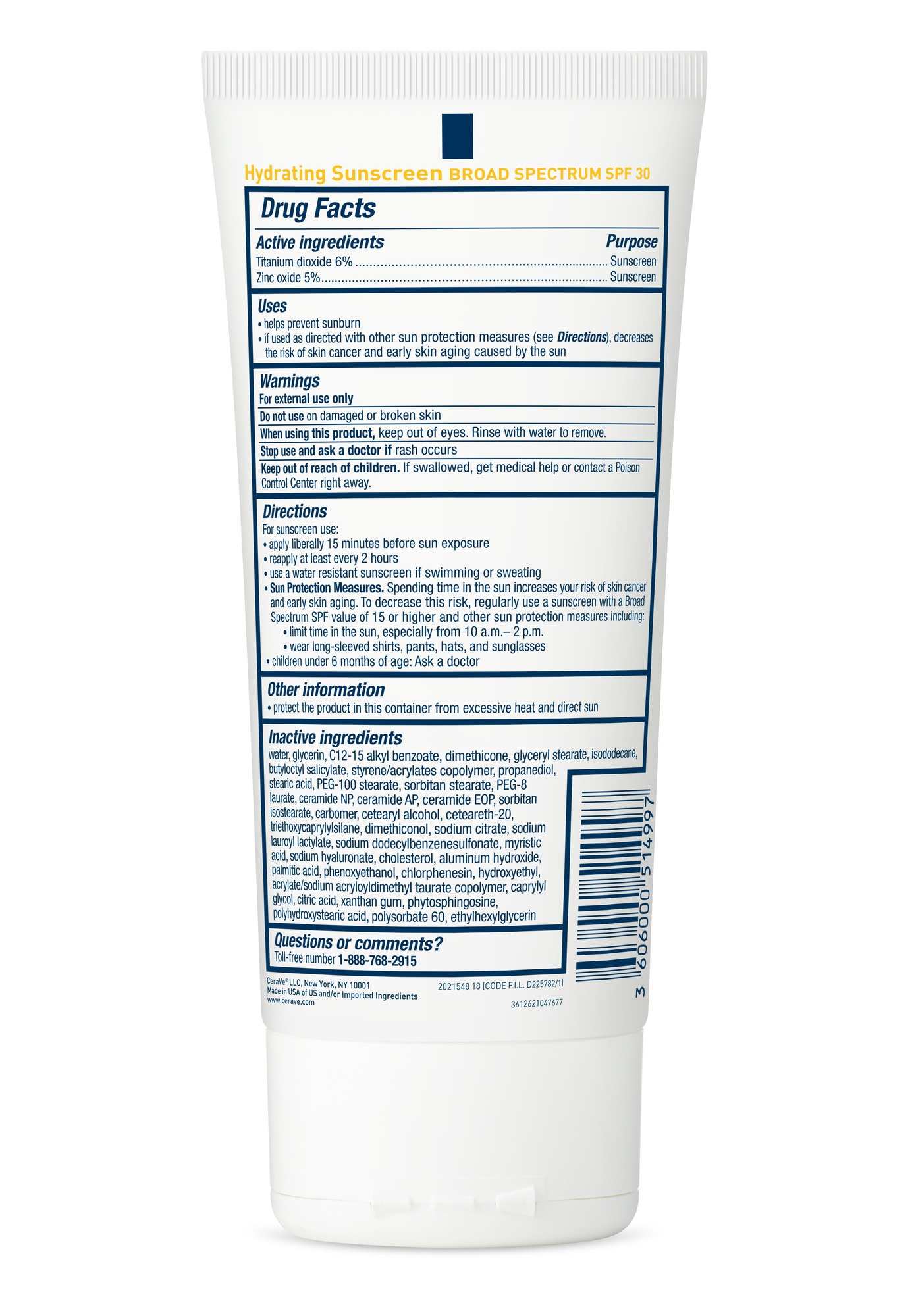 CeraVe Hydrating Sunscreen Body Lotion, SPF 30, 5 fl oz | FSAstore.com