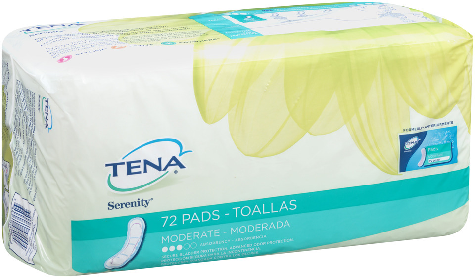 TENA® Serenity® Moderate Absorbency Regular Length Pads, 72 ea ...
