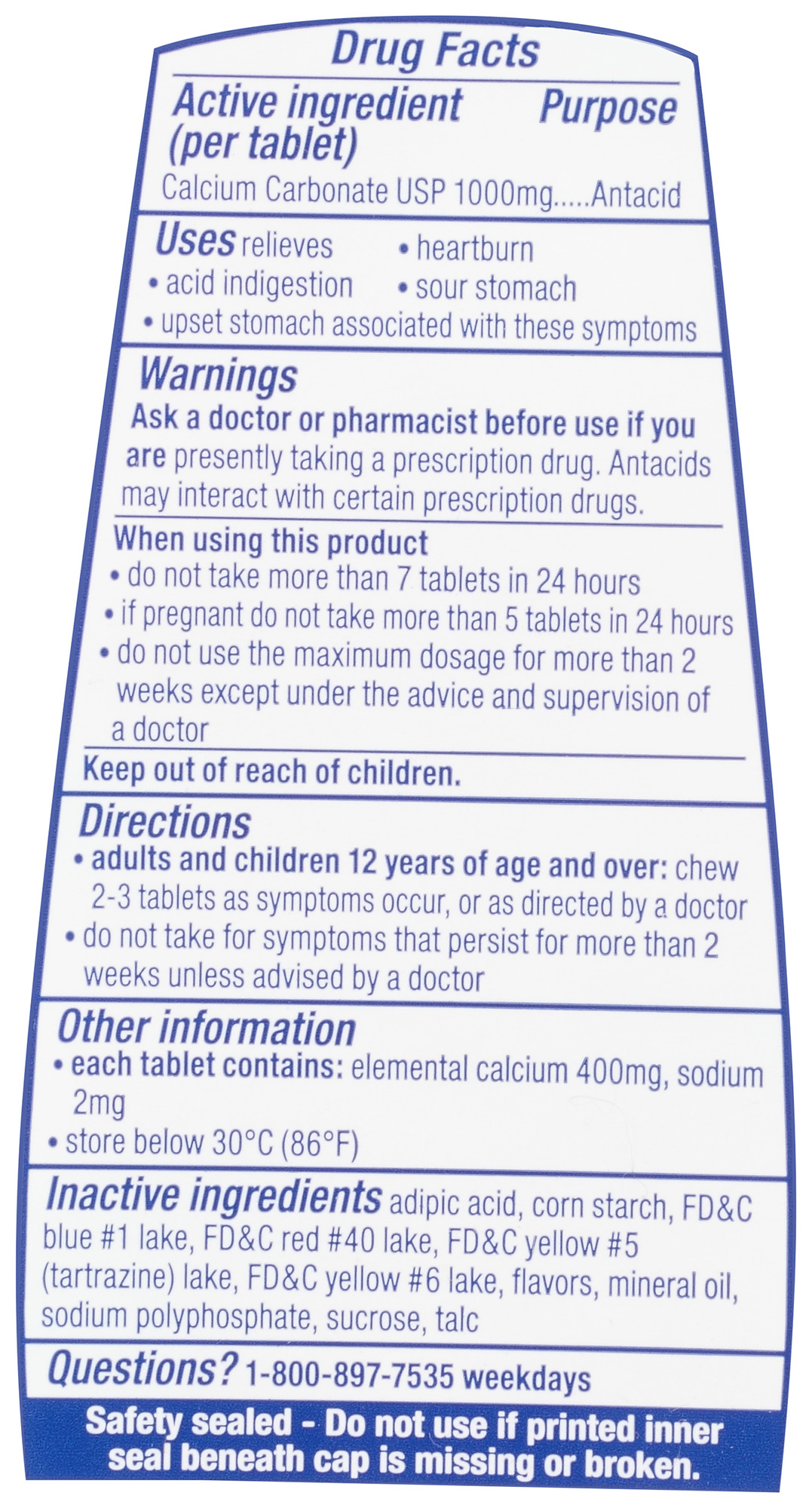 Tums Ultra Maximum Strength Antacid/Calcium Supplement, Assorted Fruit, 160 ea