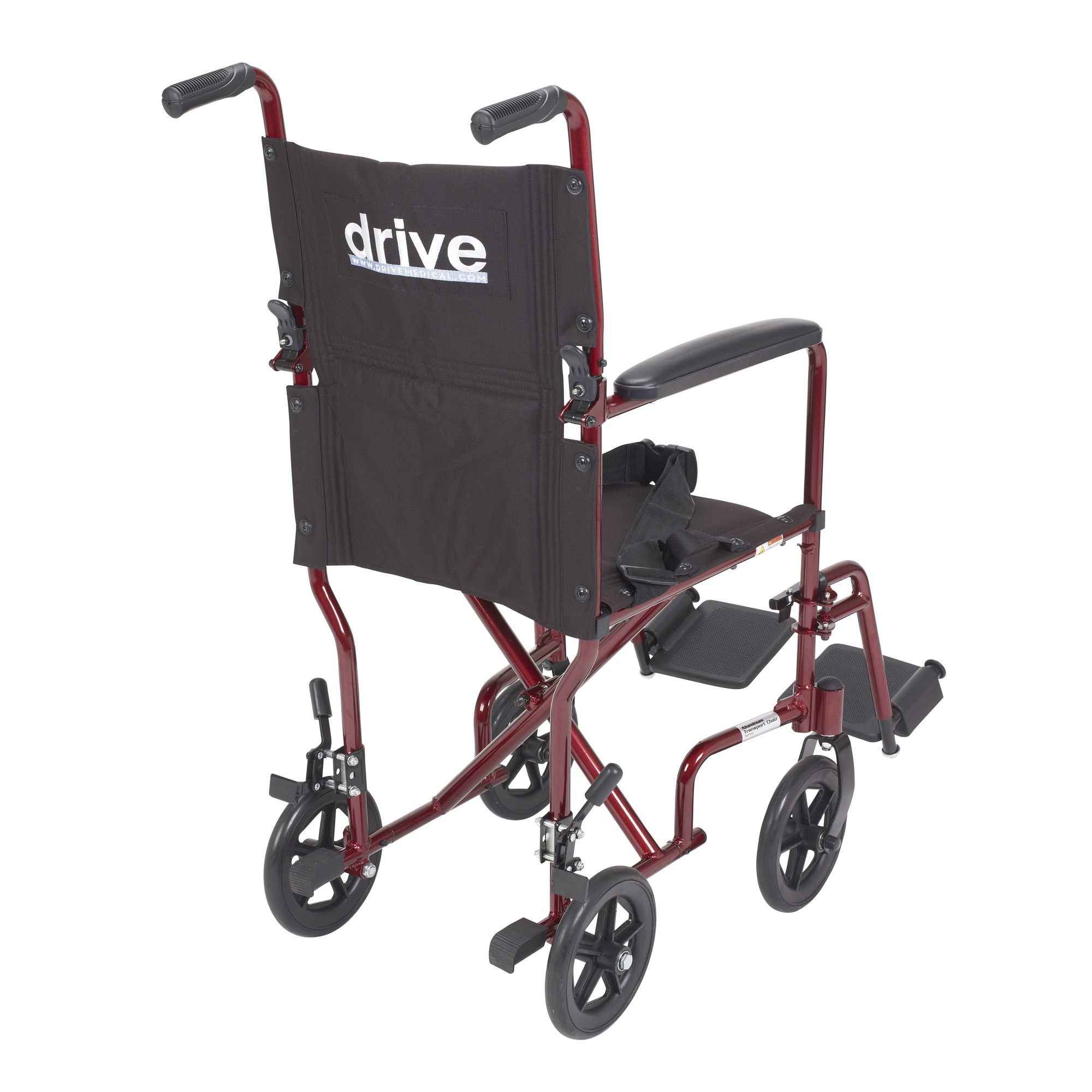 Drive Lightweight Transport Chair, 19", Red | FSAstore.com