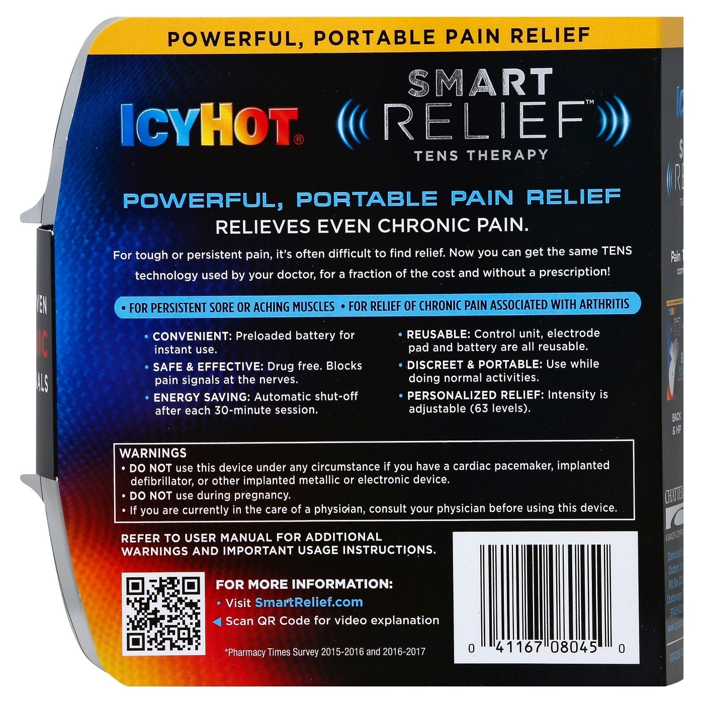 Icy Hot Smart Relief TENS Therapy Back and Hip Starter Kit