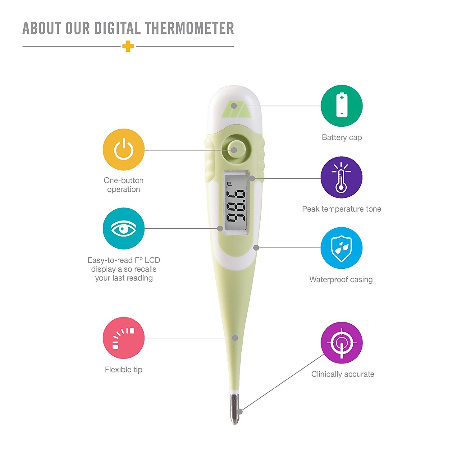 9Second Flexible Tip Digital Thermometer