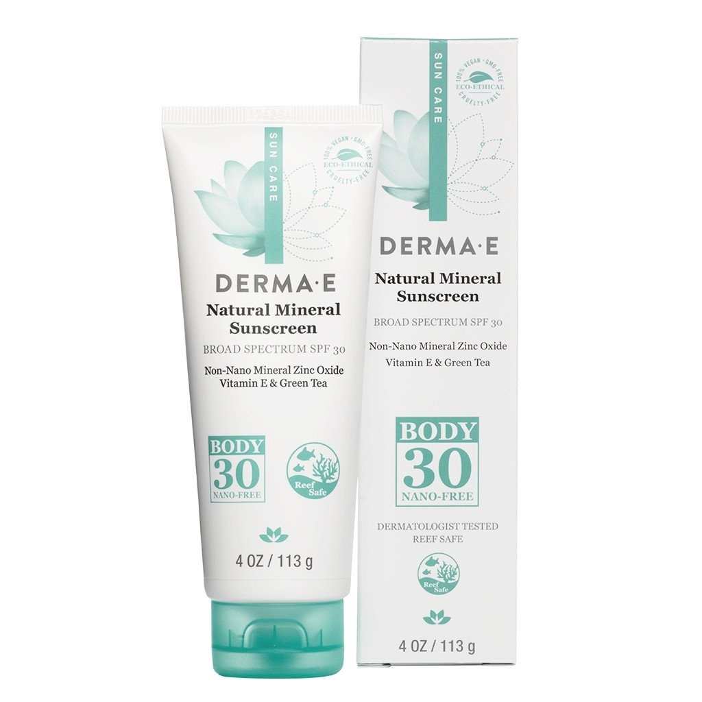 Derma E Antioxidant Natural Mineral Sunscreen SPF 30 Body Lotion, 4 oz