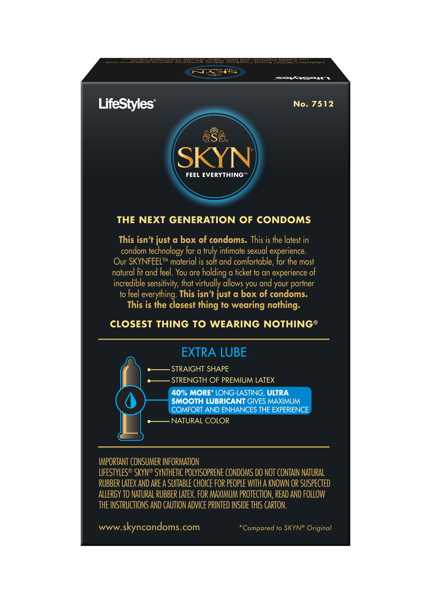 Lifestyles SKYN Extra Lubricated Polyisoprene Condoms, 12 Count