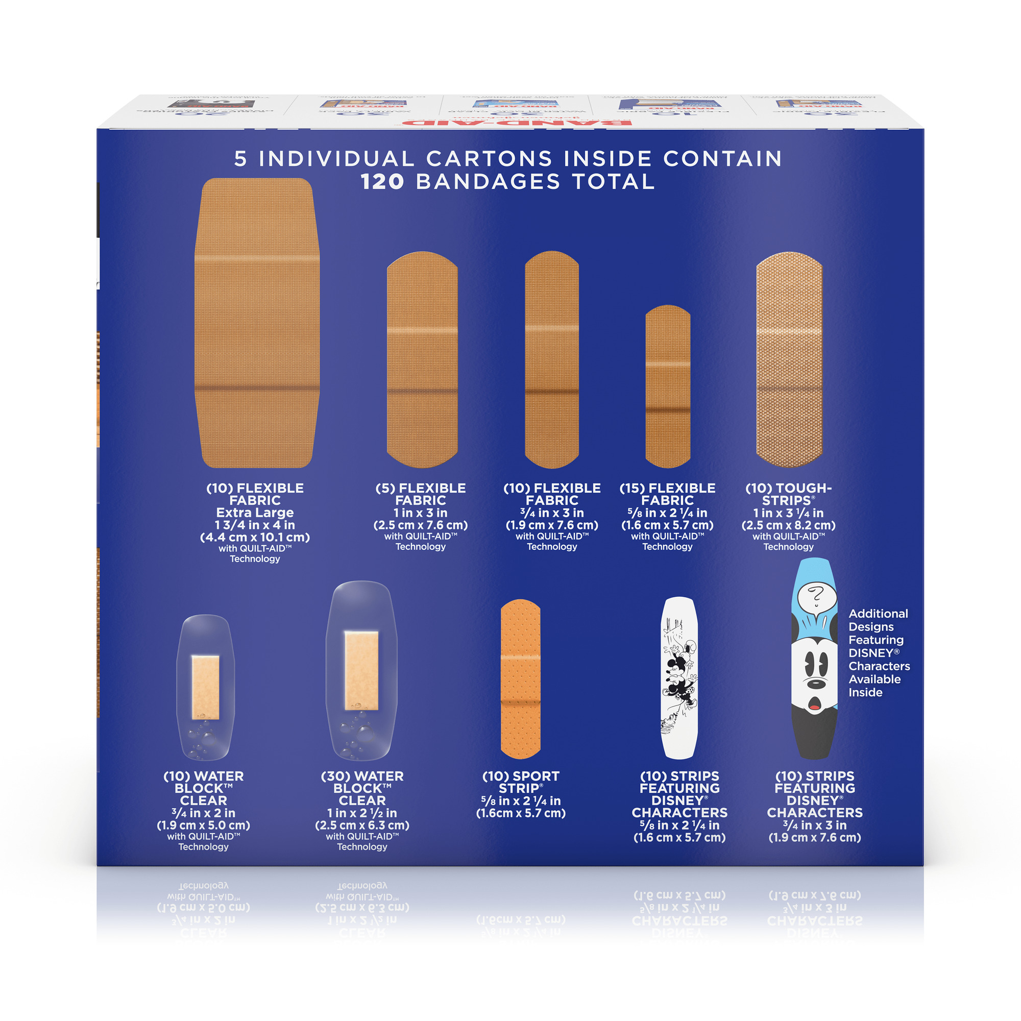BANDAID® Adhesive Bandages Variety Pack, 120 Count