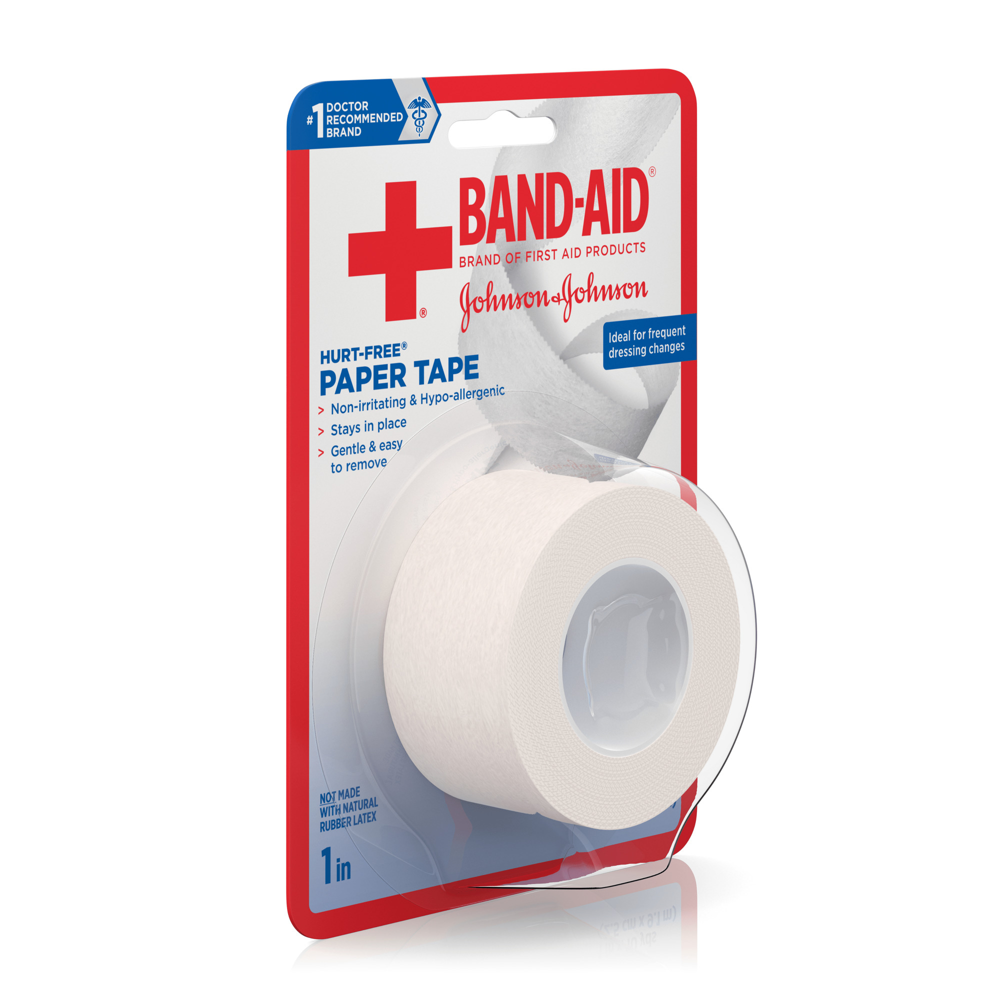 BANDAID® HURTFREE® Paper Tape, 1" x 10yds 1 roll