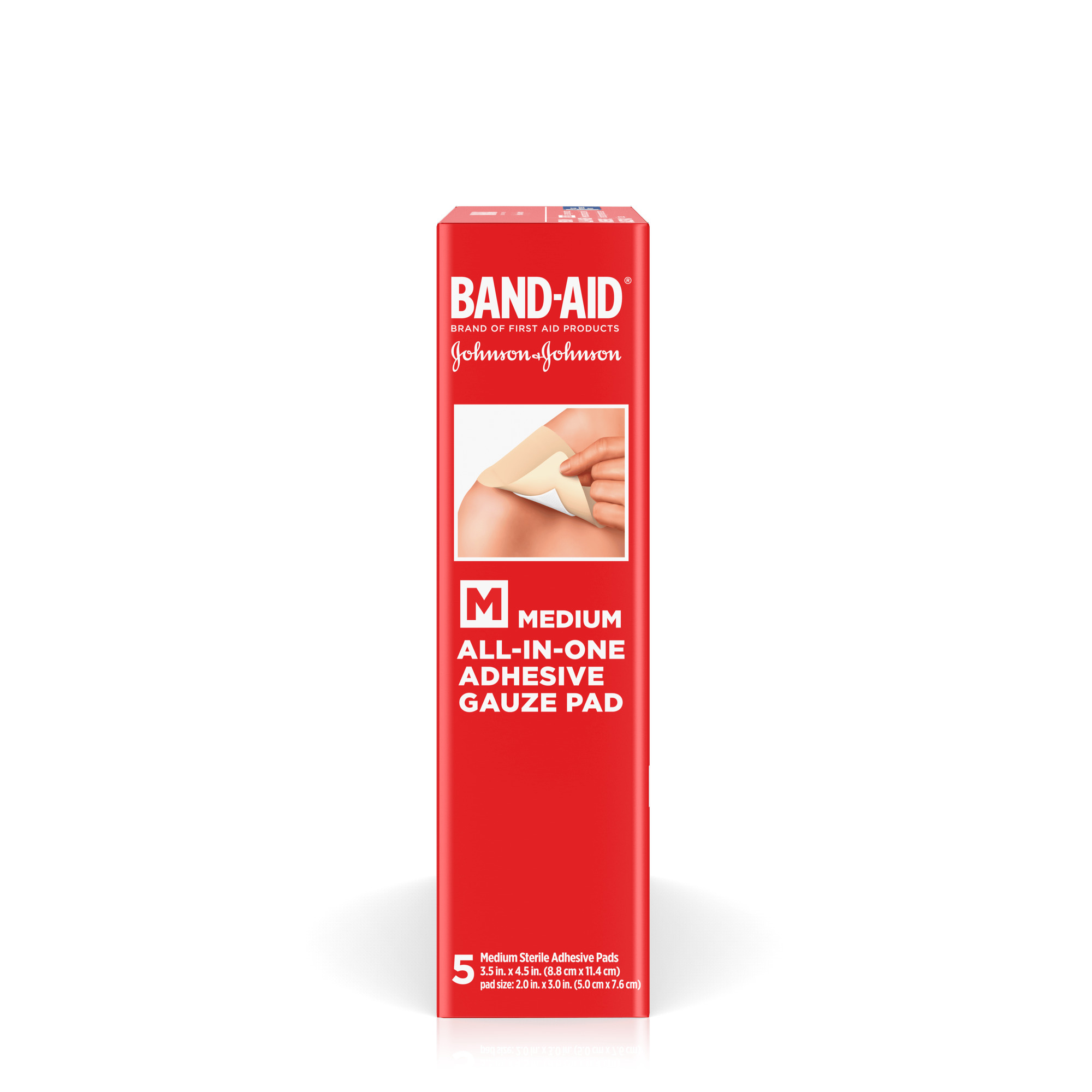 BANDAID® AllinOne Adhesive Gauze Pad, Medium
