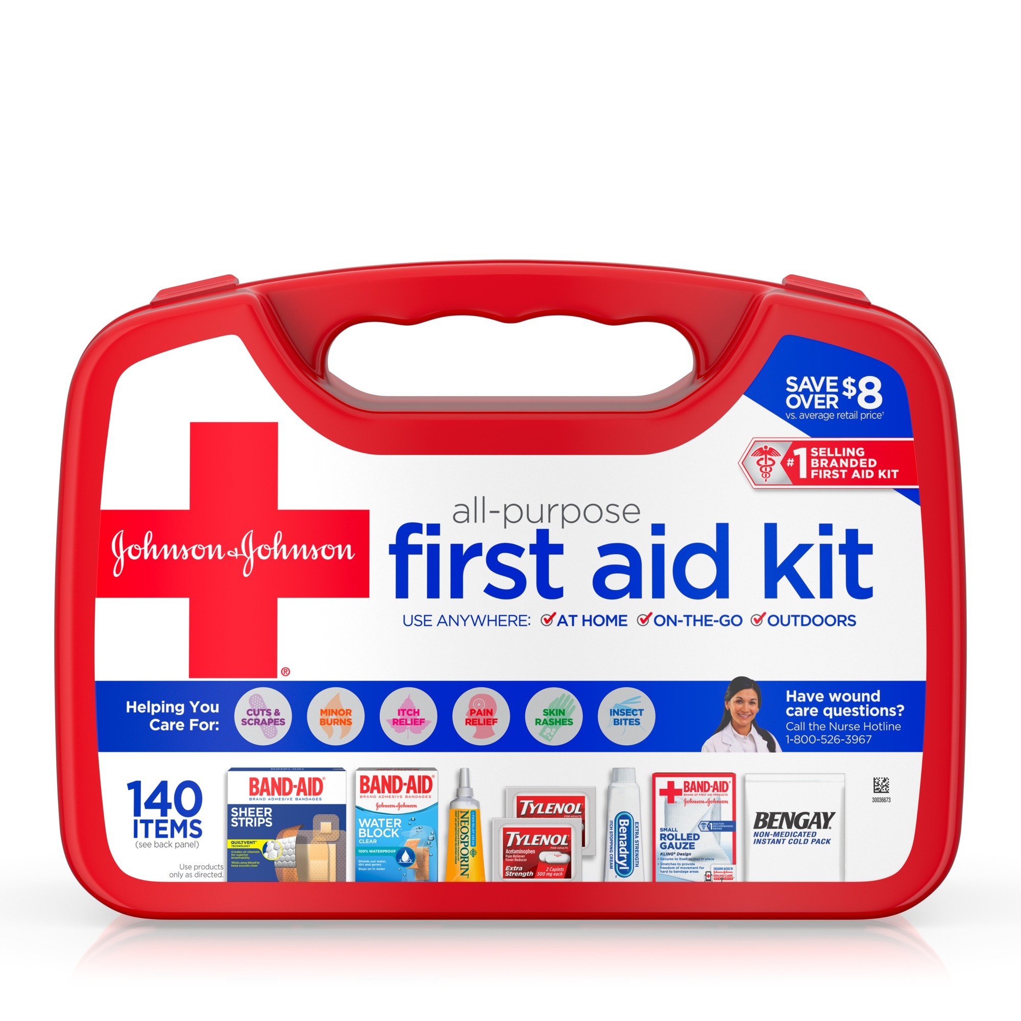 Johnson & Johnson Red Cross® All Purpose First Aid Kit ...