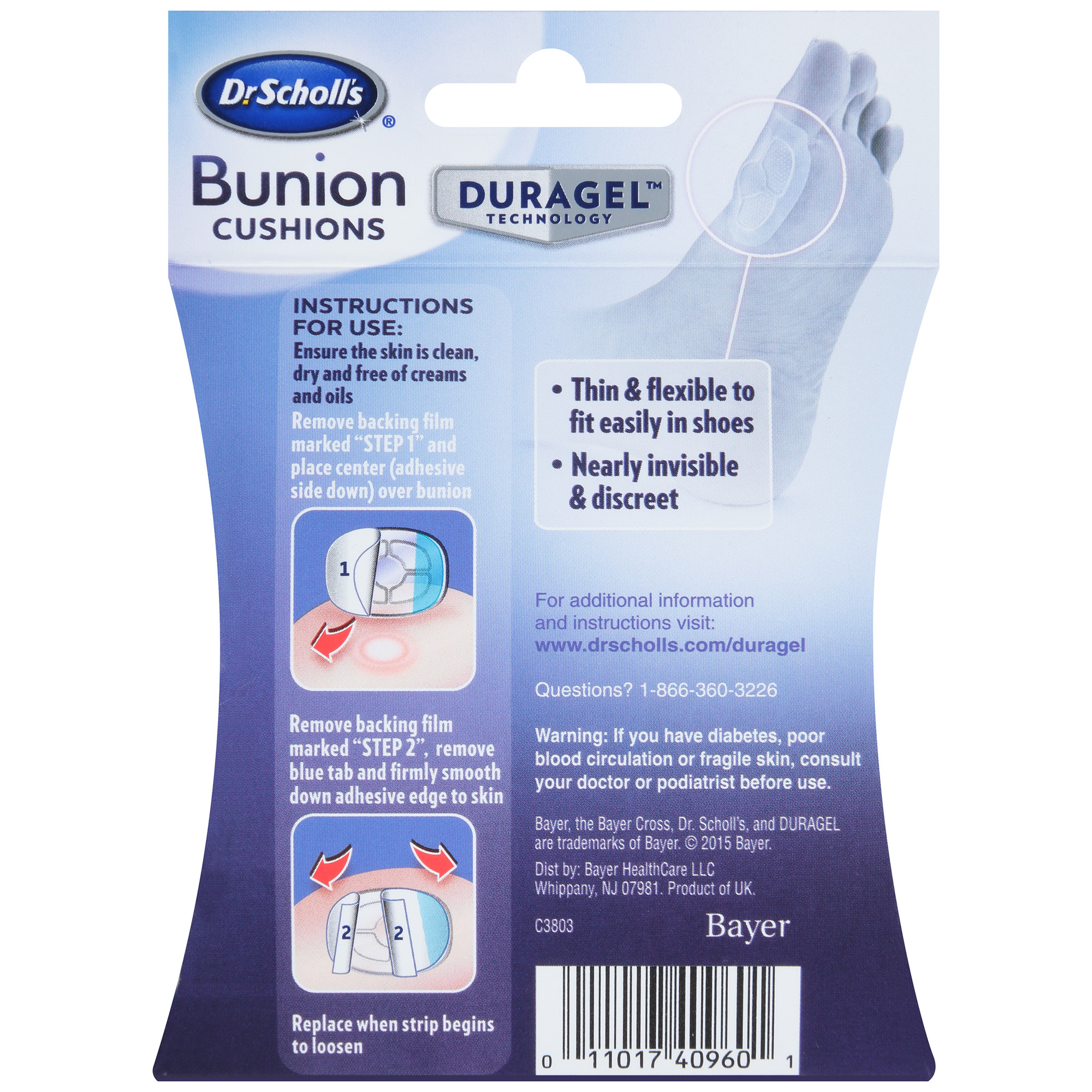 Dr. Scholl's Duragel Bunion Cushion, 5 Count | FSAstore.com