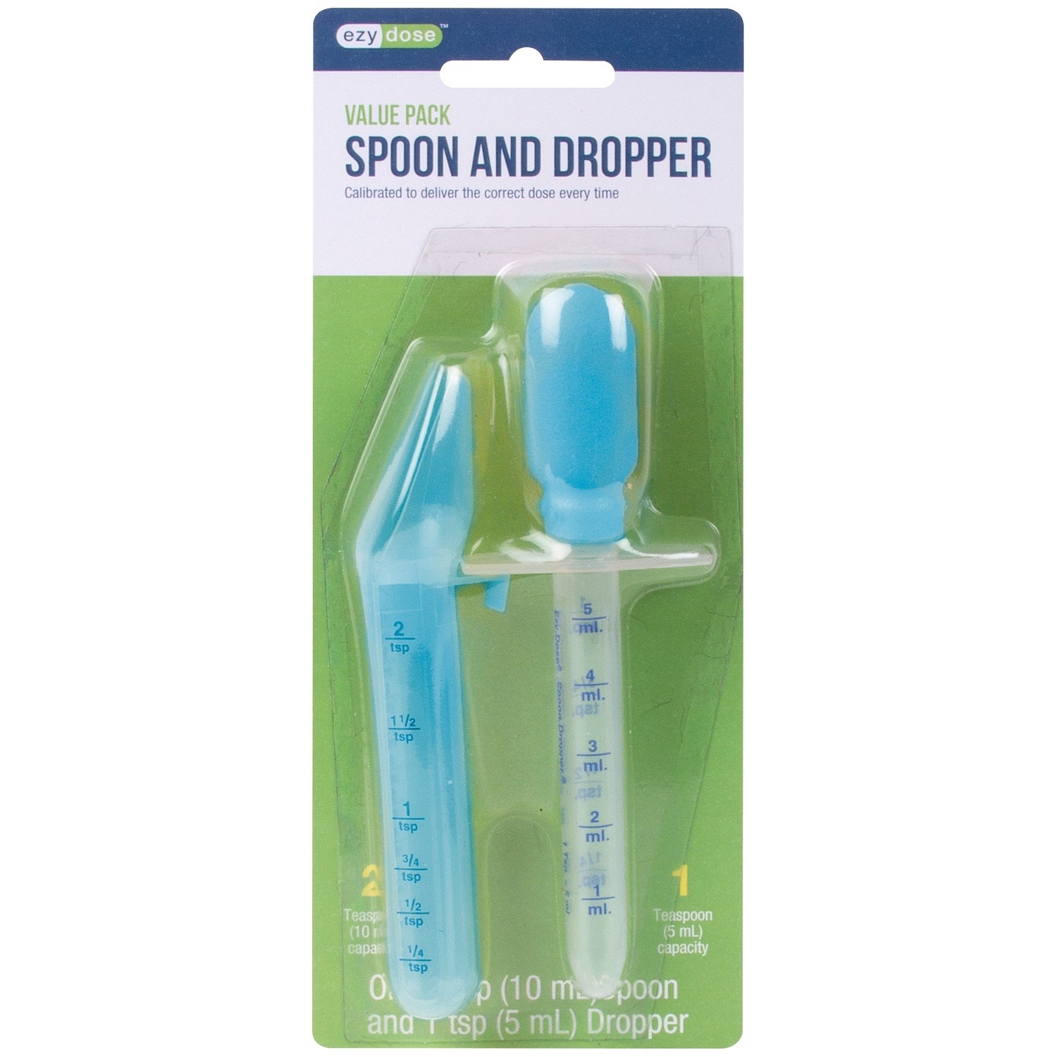Pack Of 3 EZY DOSE 1//2 Tsp Spoon Dropper