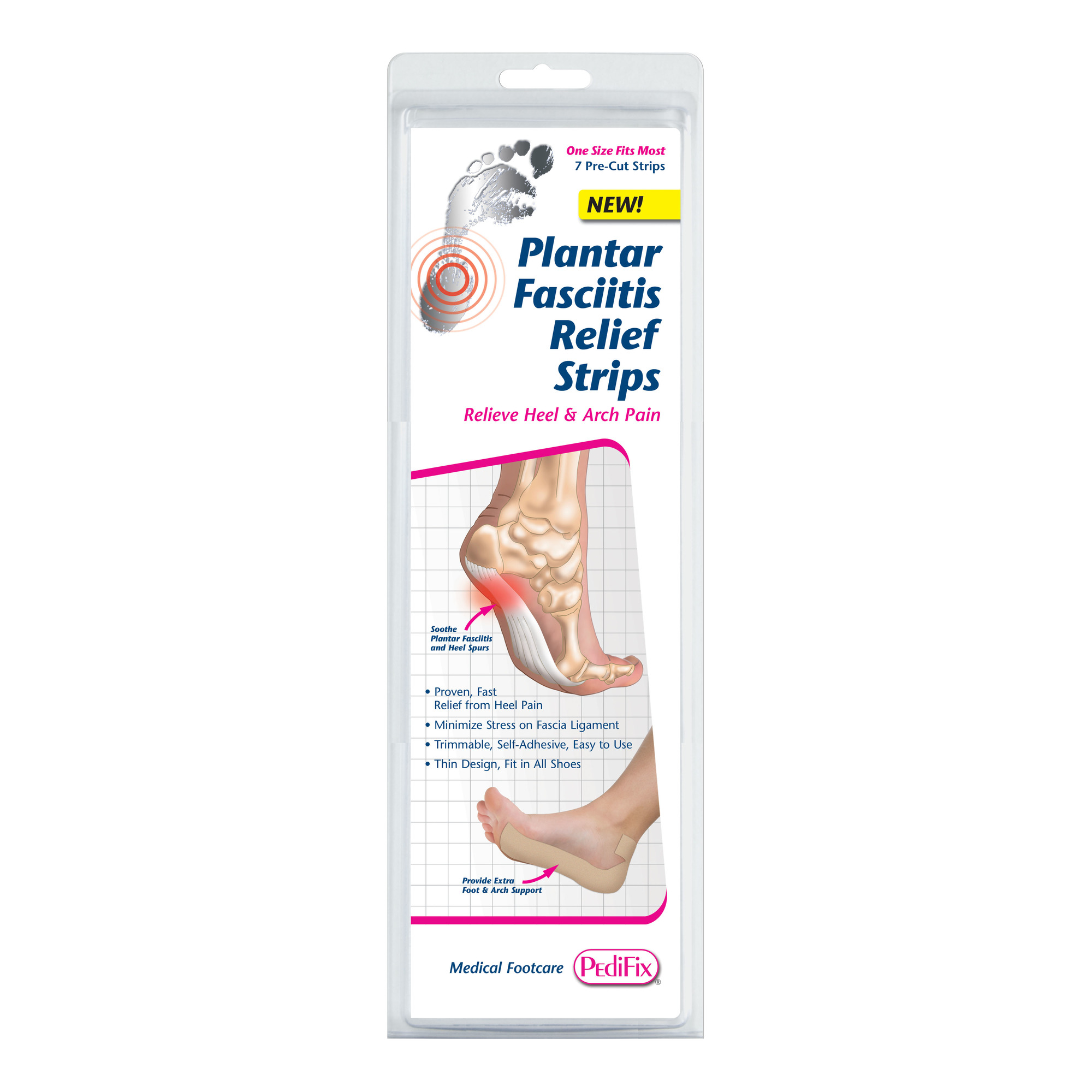 Pedifix Plantar Fasciitis Relief Strips, 7 count
