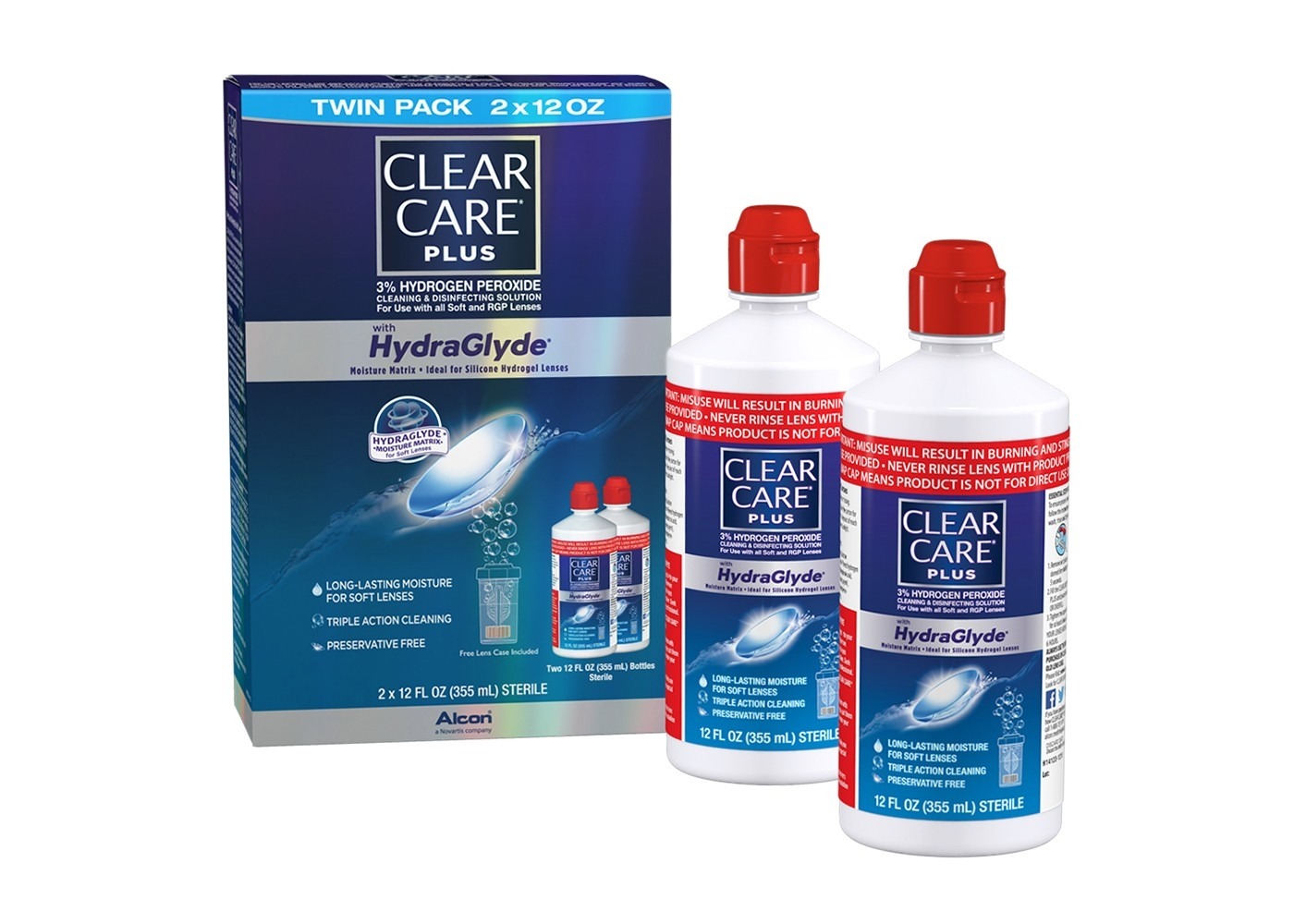 Clear Care Plus Cleaning and Disinfecting Solution 12 oz (Pack of 2