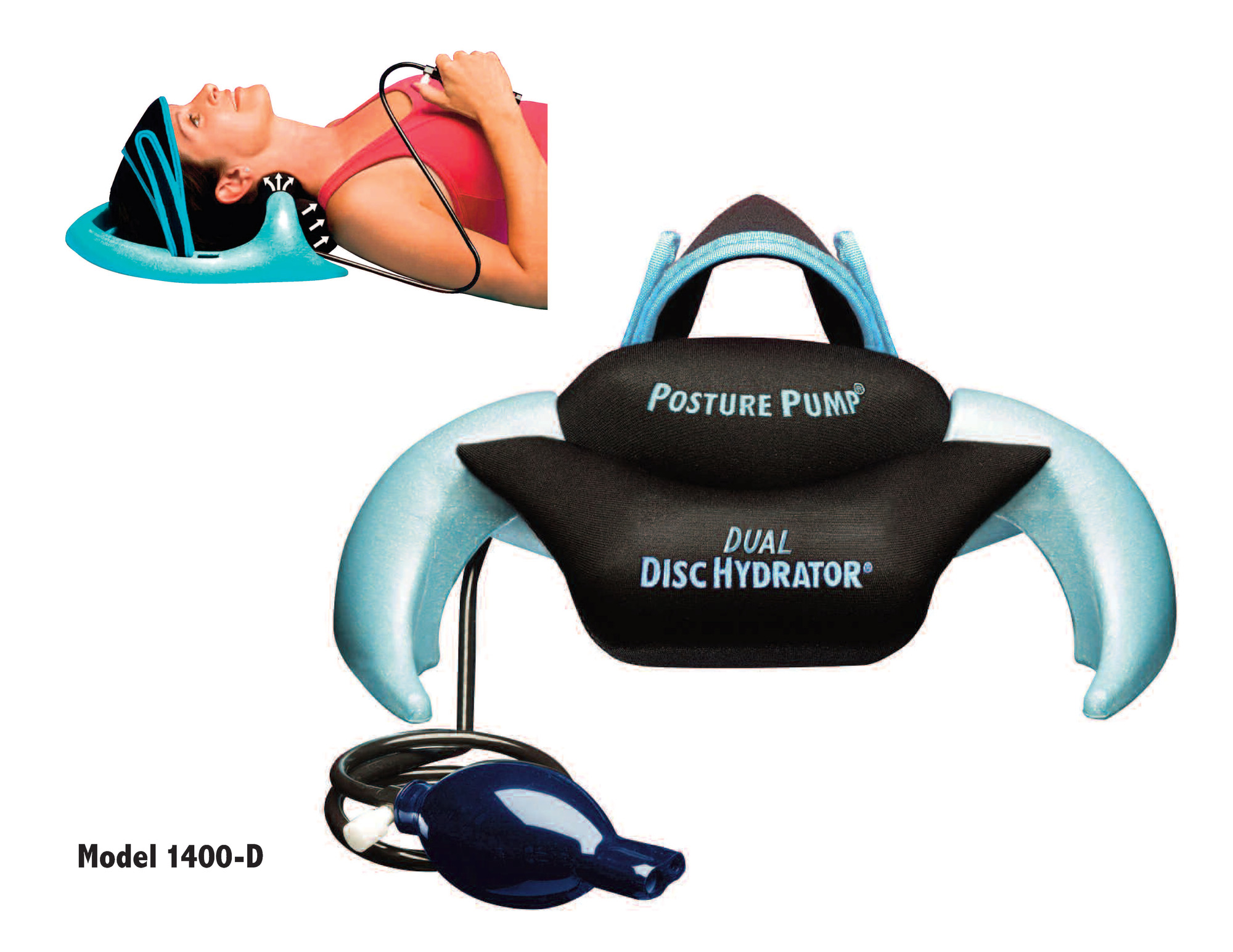 Posture Pump® Dual Disc Hydrator®, Relieves Neck Pain, Model 1400-D 