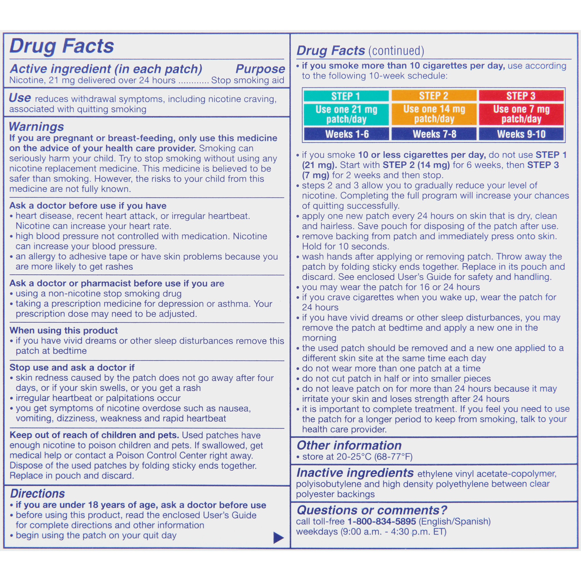 NicoDerm CQ Smoking Cessation Aid, Clear Patch, Step 1, 14 ea