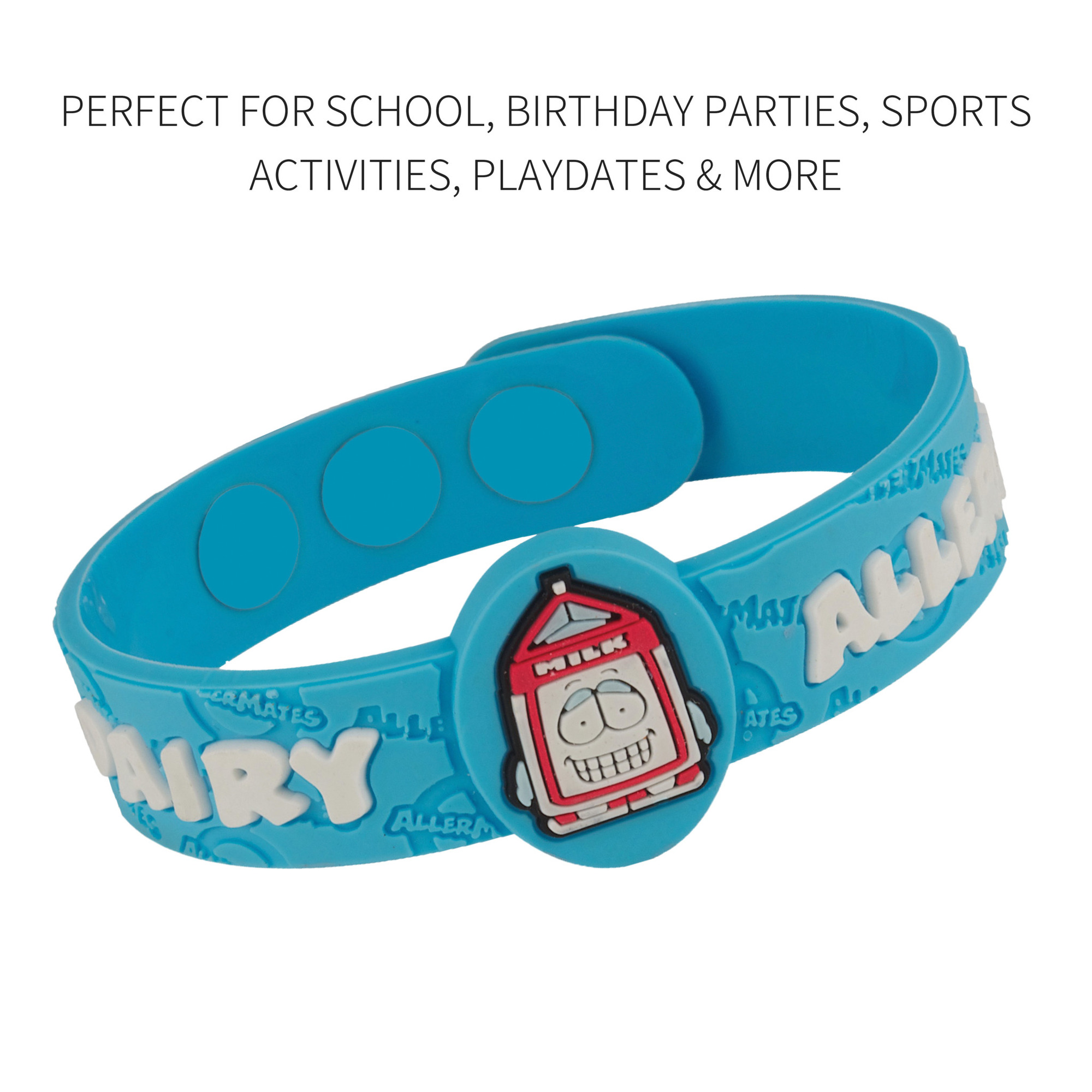 AllerMates Children's Allergy Alert Bracelet Dairy