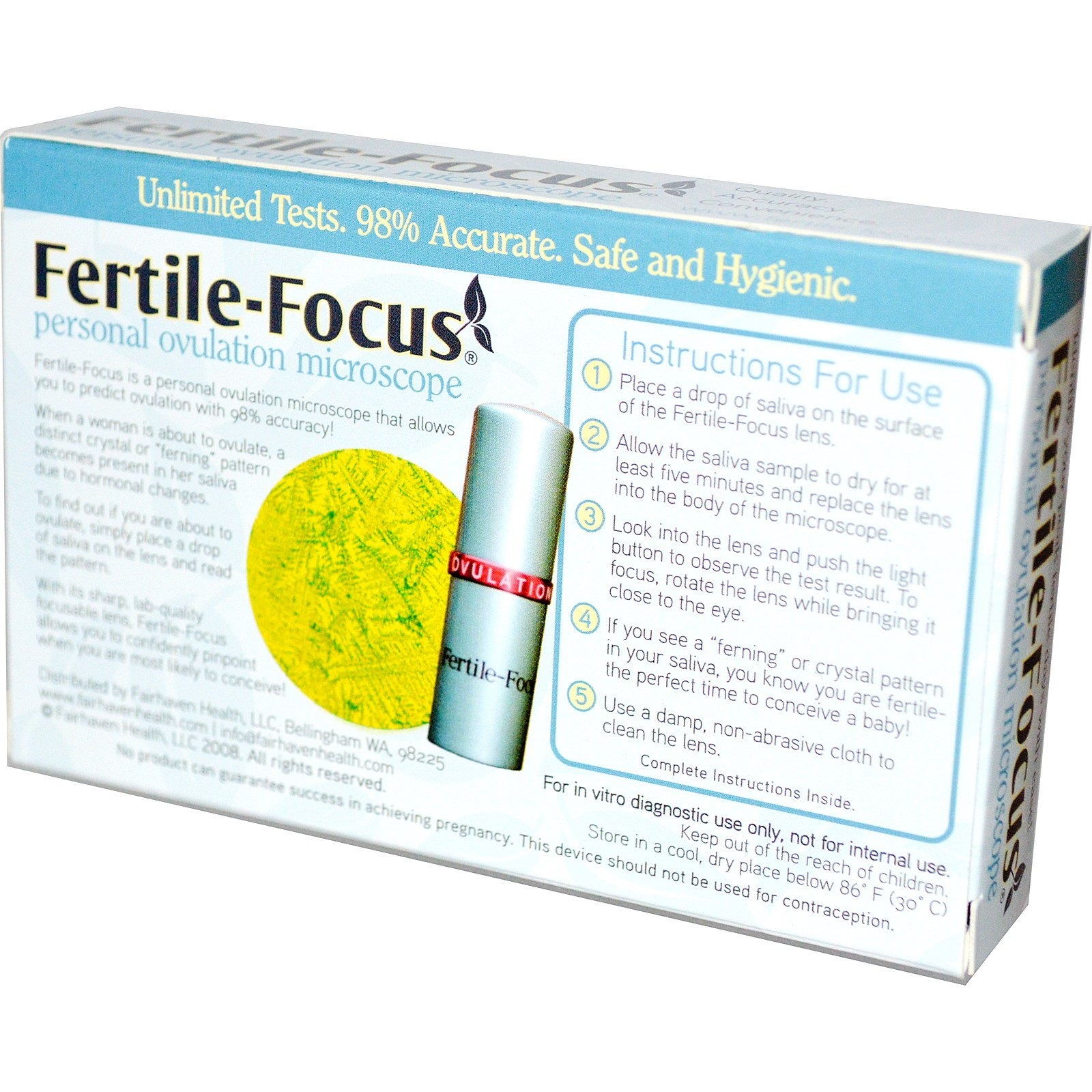 Fertile-Focus Saliva Ovulation Reusable Fertility Test - 1ct | FSAstore.com